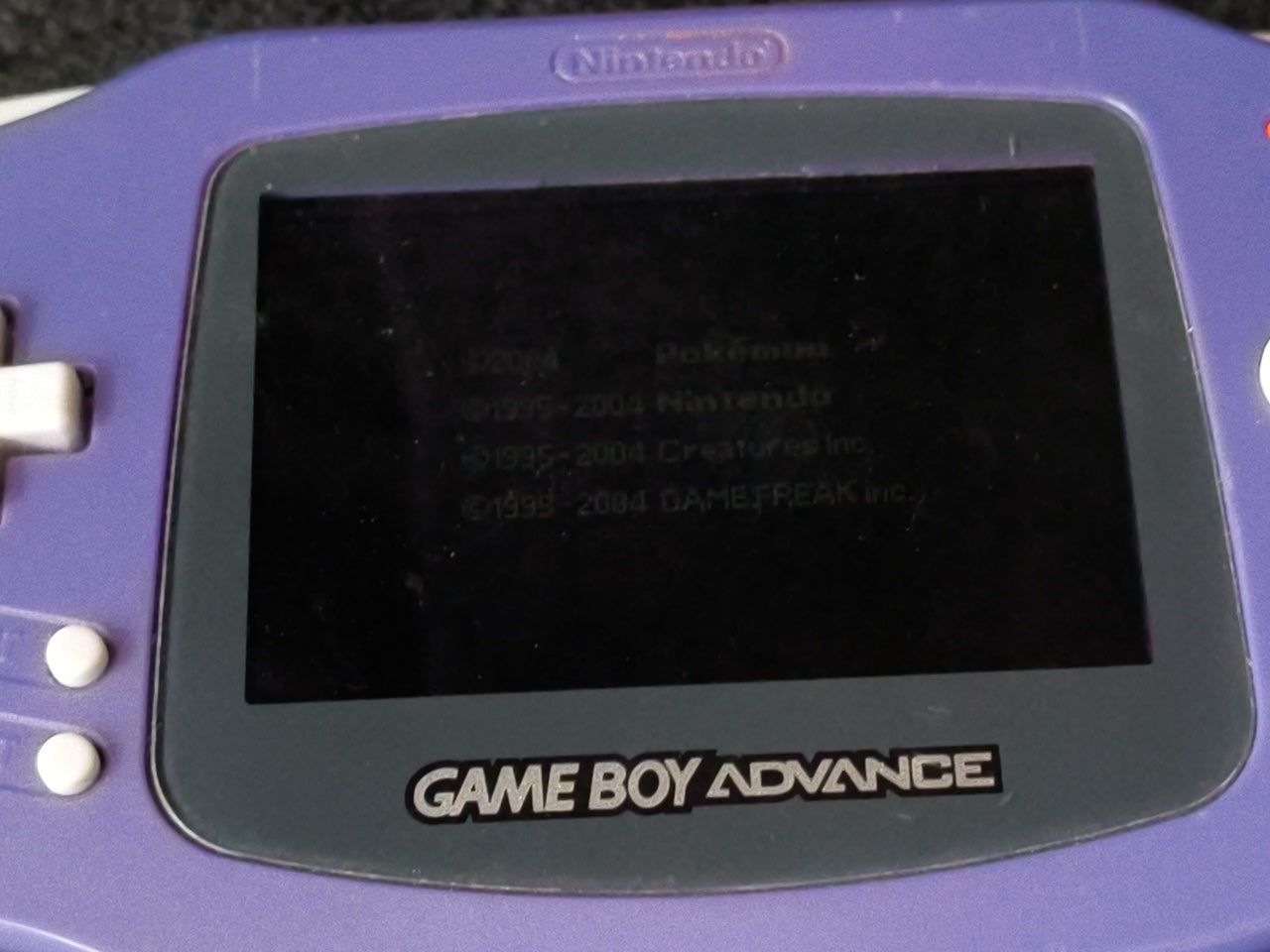 Used,GAMEBOY ADVANCE CONSOLE GBA Indigo Purple color AGB-001 Working Japan-h0420