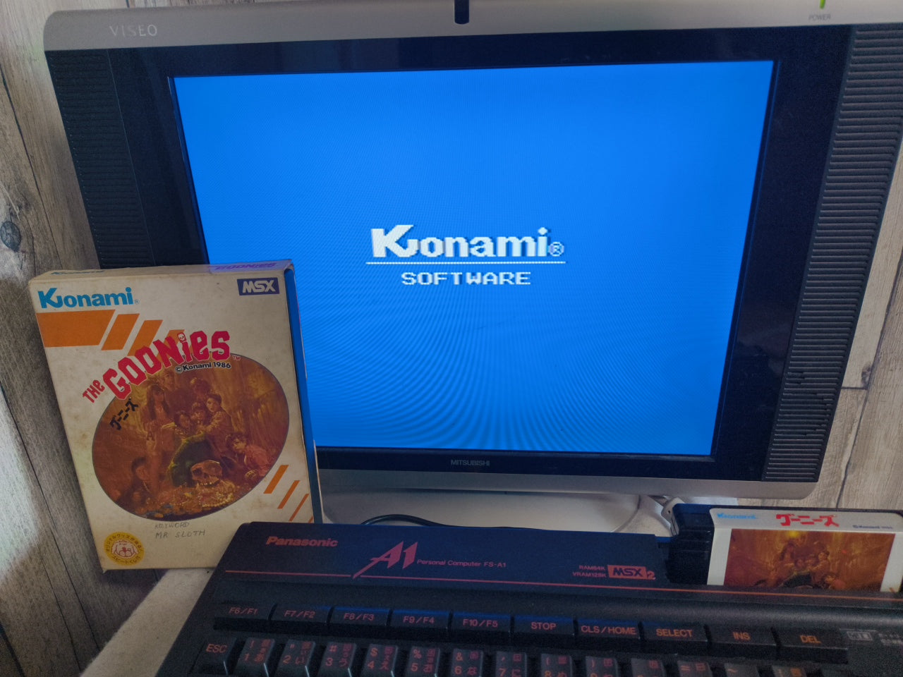 The Goonies for MSX /Game Cartrigde and Box set NTSC-J working Japan-h0420-