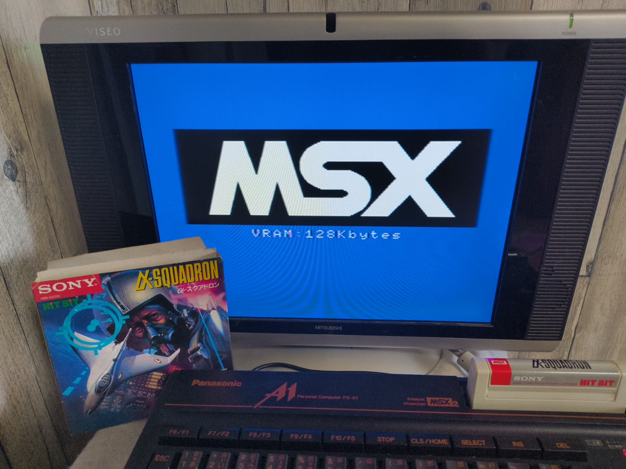 Alpha squadron SONY HIT BIT MSX Game Cartridge and Box set, Working Japan-h0420-