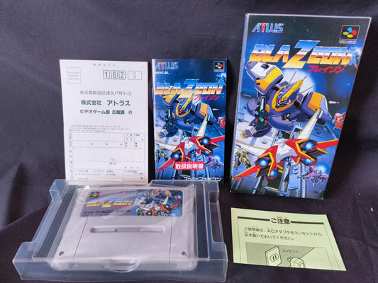 BLAZEON Nintendo Super Famicom SFC Cartridge, Manual, Boxed set tested-h0424-