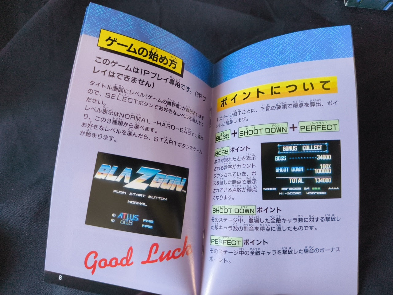 BLAZEON Nintendo Super Famicom SFC Cartridge, Manual, Boxed set tested-h0424-