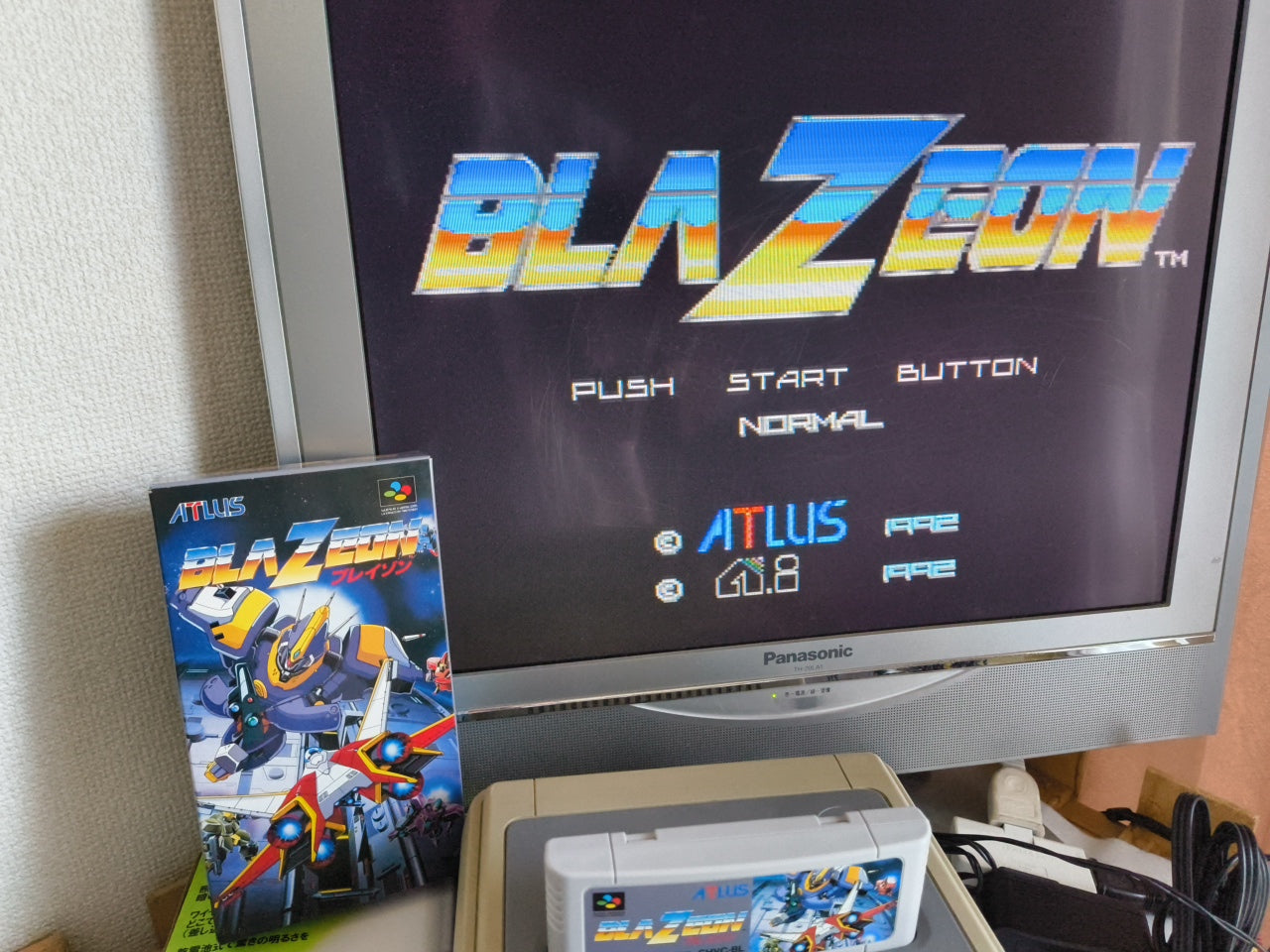 BLAZEON Nintendo Super Famicom SFC Cartridge, Manual, Boxed set tested-h0424-