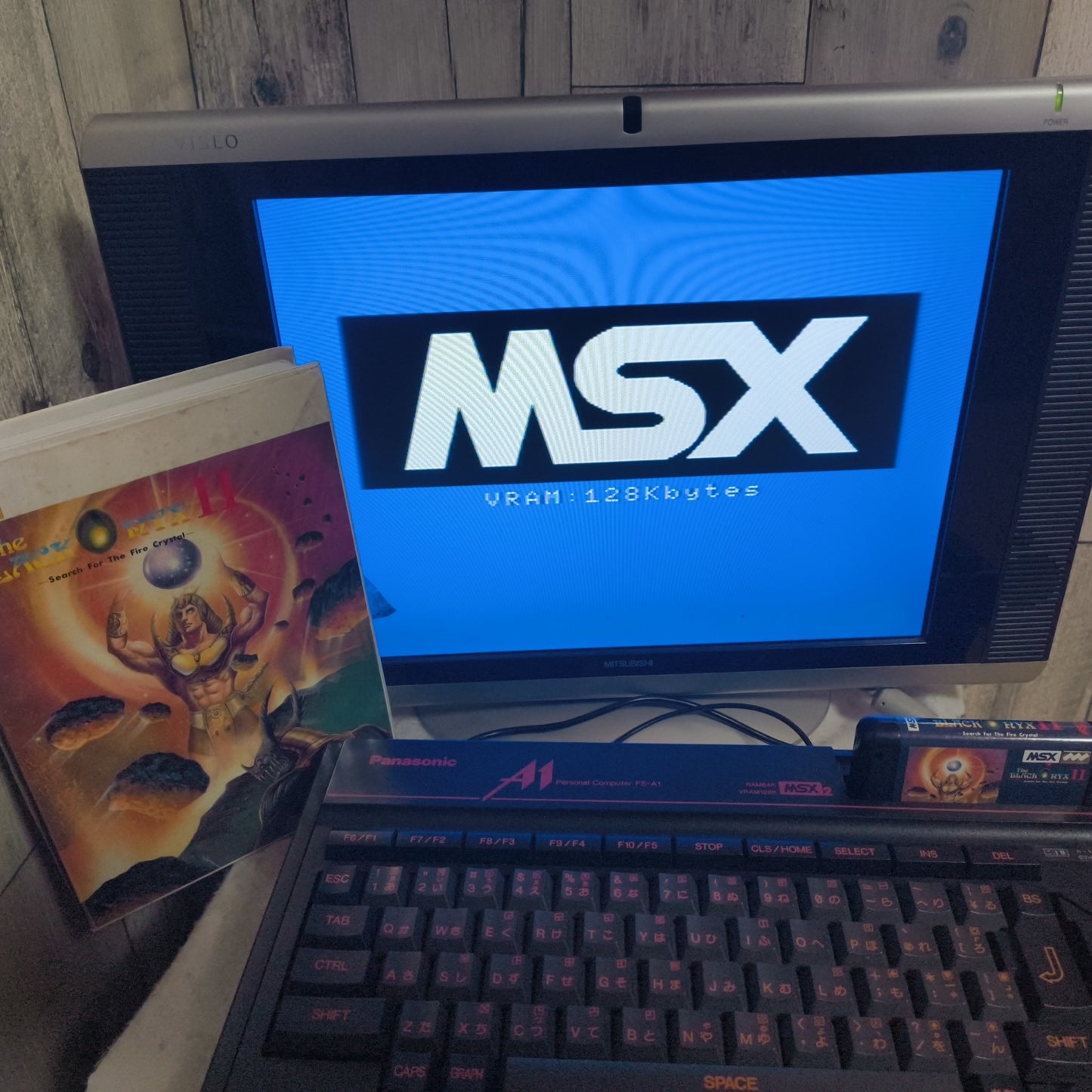 The BLACK ONYX 2 MSX Game Cartridge w/Manual Box set /NTSC-J working Japan-h0430