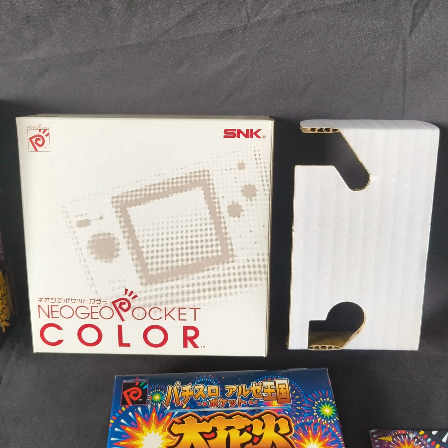 SNK NEOGEO POCKET Color blue Console ARUZE, W/Manual Box set, Working-h0502-