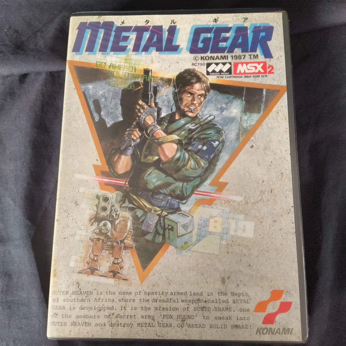 Metal Gear MSX/MSX2 Game Cartridge, Manual and Boxed set, Working Japan-h0512-