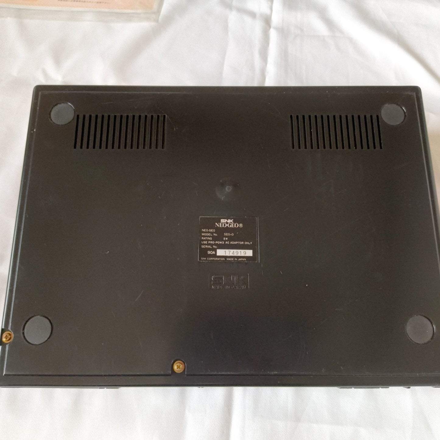 SNK NEOGEO AES ROM cartridge system Console NEO-0, w/PSU, Pad, Box set-h0518-