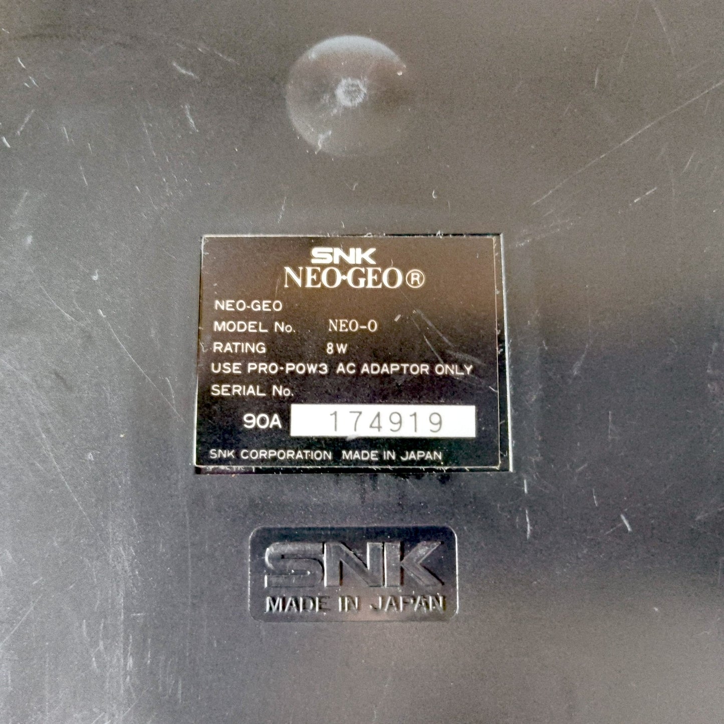 SNK NEOGEO AES ROM cartridge system Console NEO-0, w/PSU, Pad, Box set-h0518-