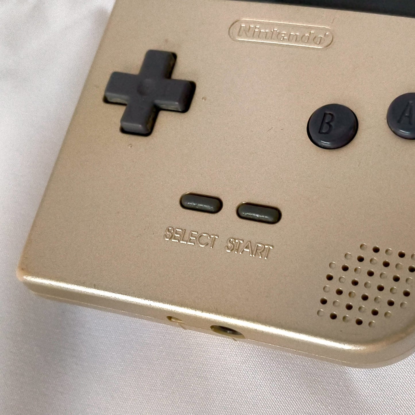 Used, Nintendo Gameboy Light Gold color console MGB-101 w/Game, Working-h0518-