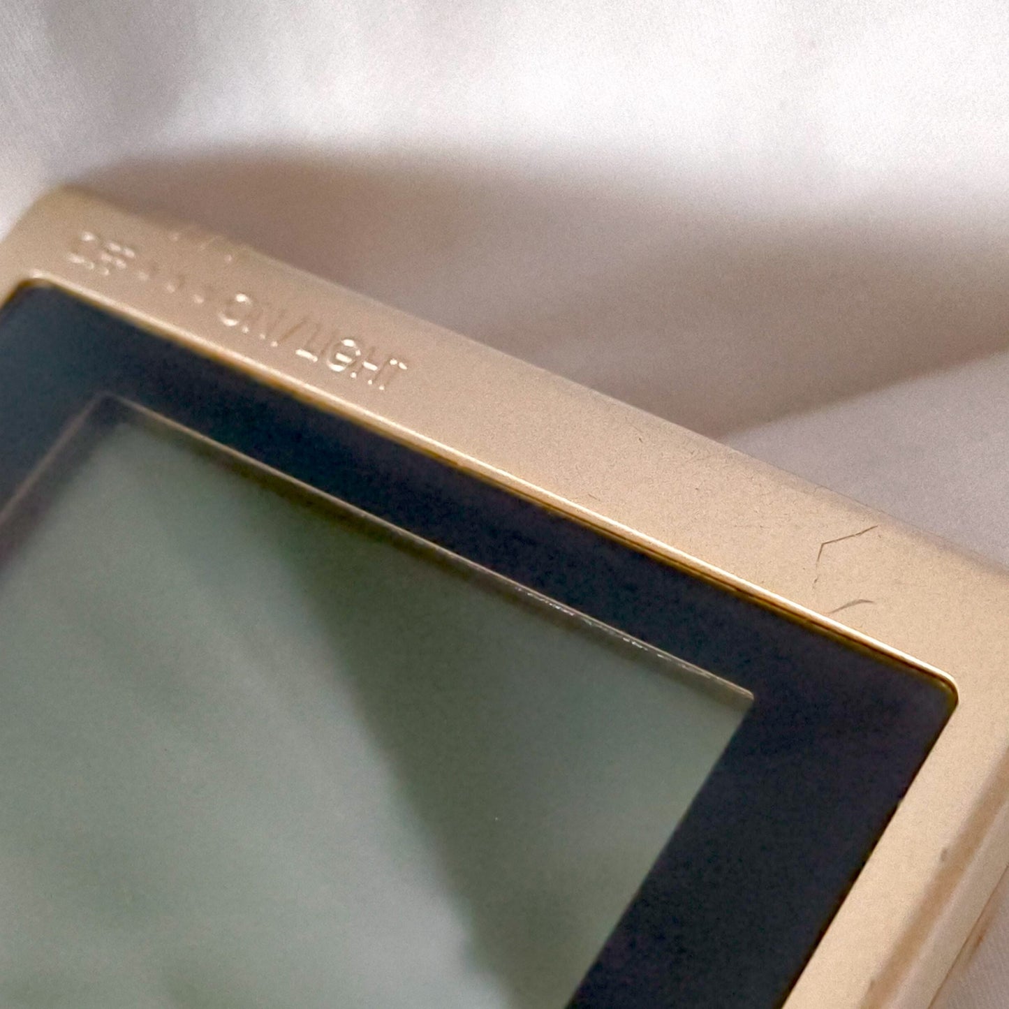 Used, Nintendo Gameboy Light Gold color console MGB-101 w/Game, Working-h0518-