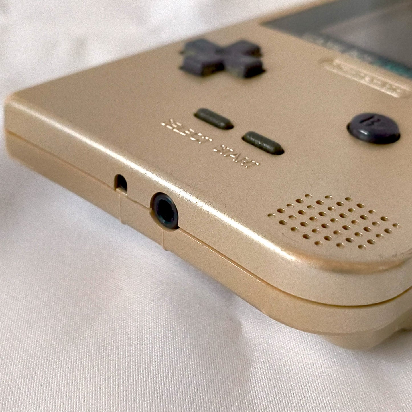 Used, Nintendo Gameboy Light Gold color console MGB-101 w/Game, Working-h0518-