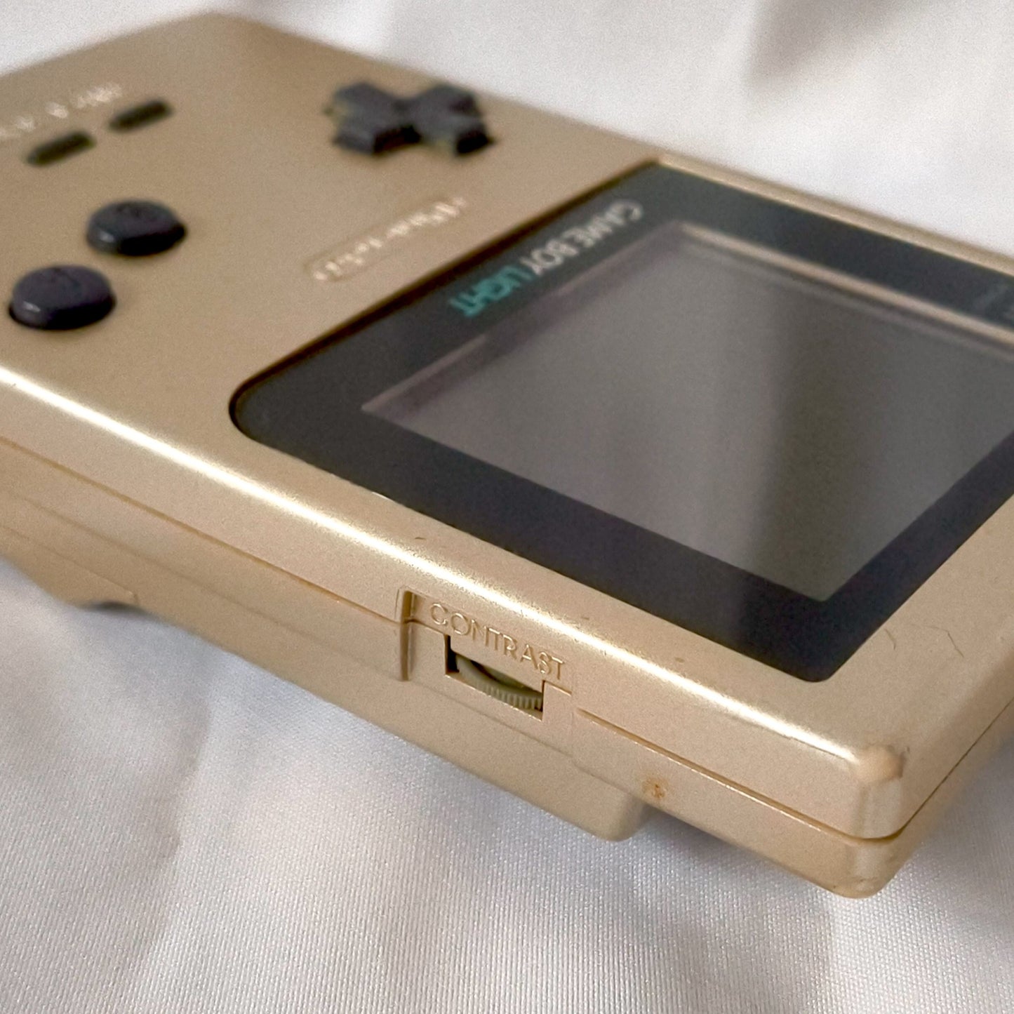 Used, Nintendo Gameboy Light Gold color console MGB-101 w/Game, Working-h0518-