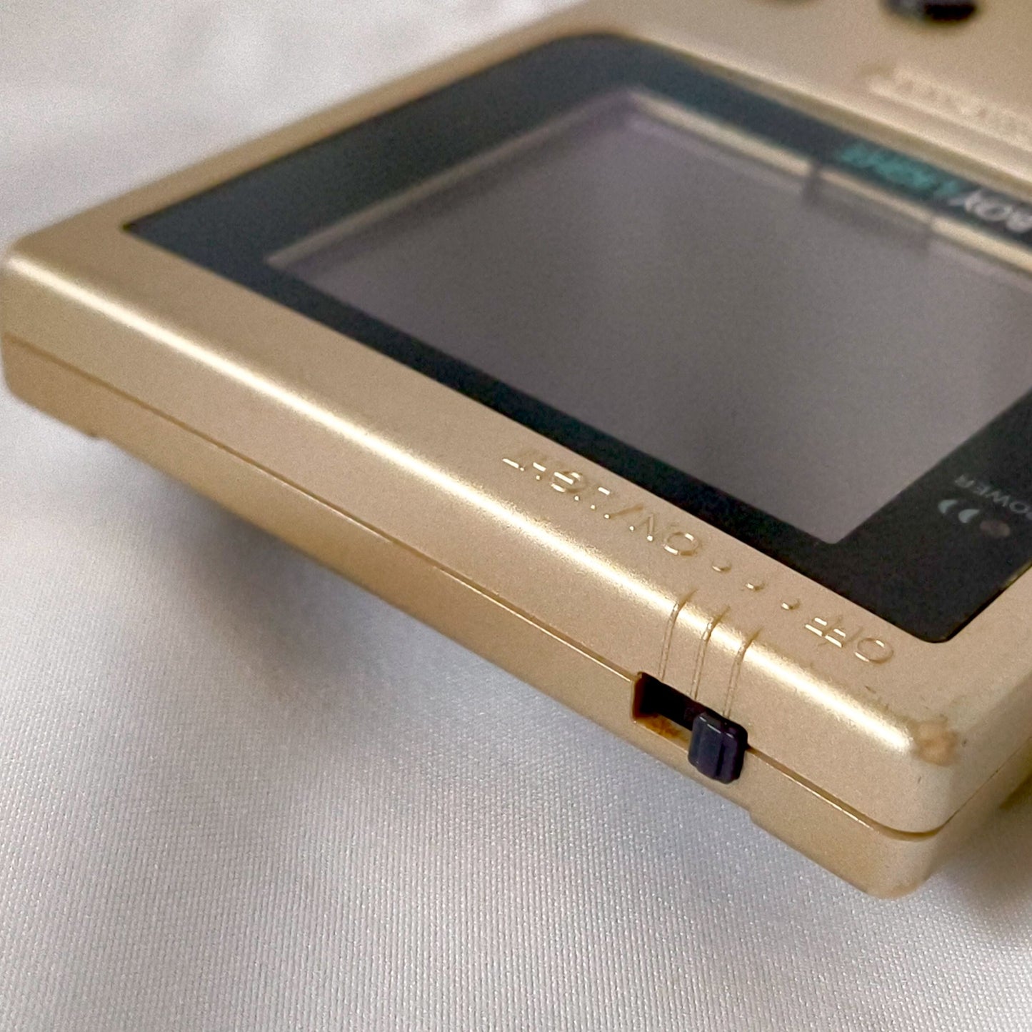 Used, Nintendo Gameboy Light Gold color console MGB-101 w/Game, Working-h0518-