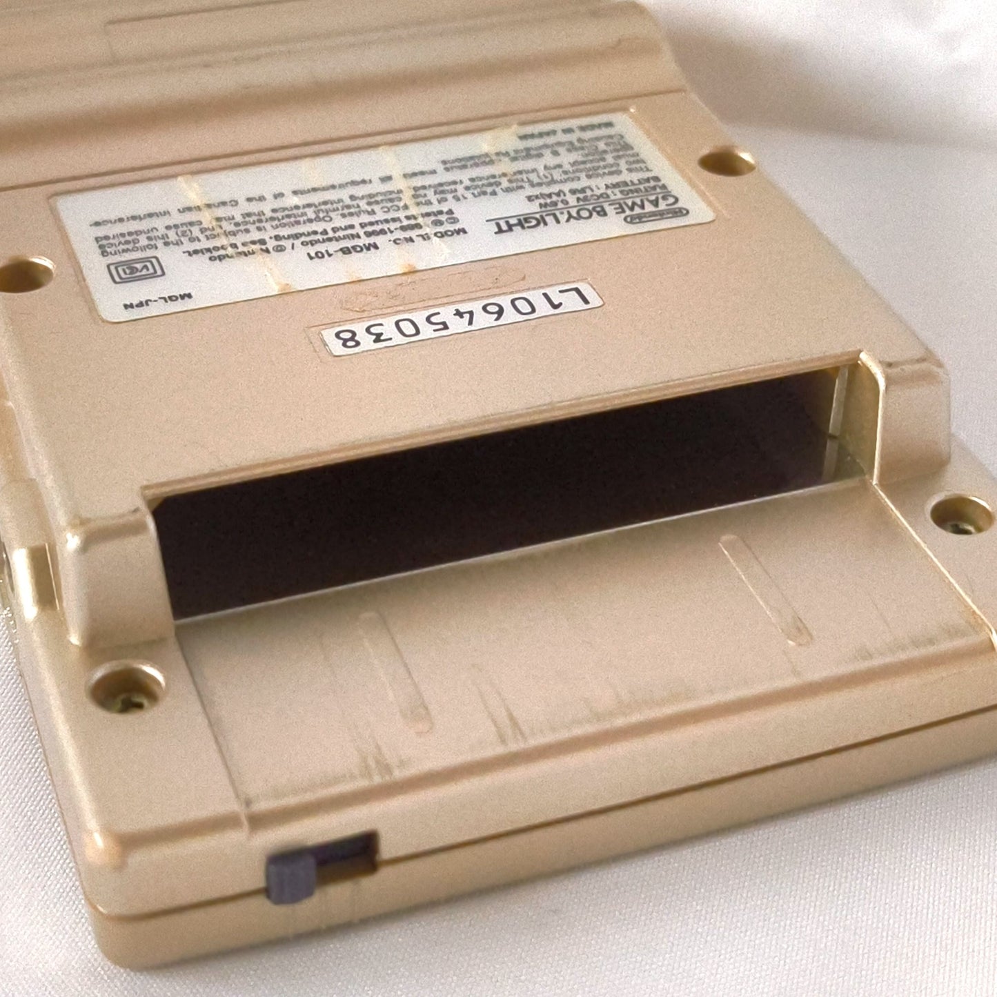 Used, Nintendo Gameboy Light Gold color console MGB-101 w/Game, Working-h0518-
