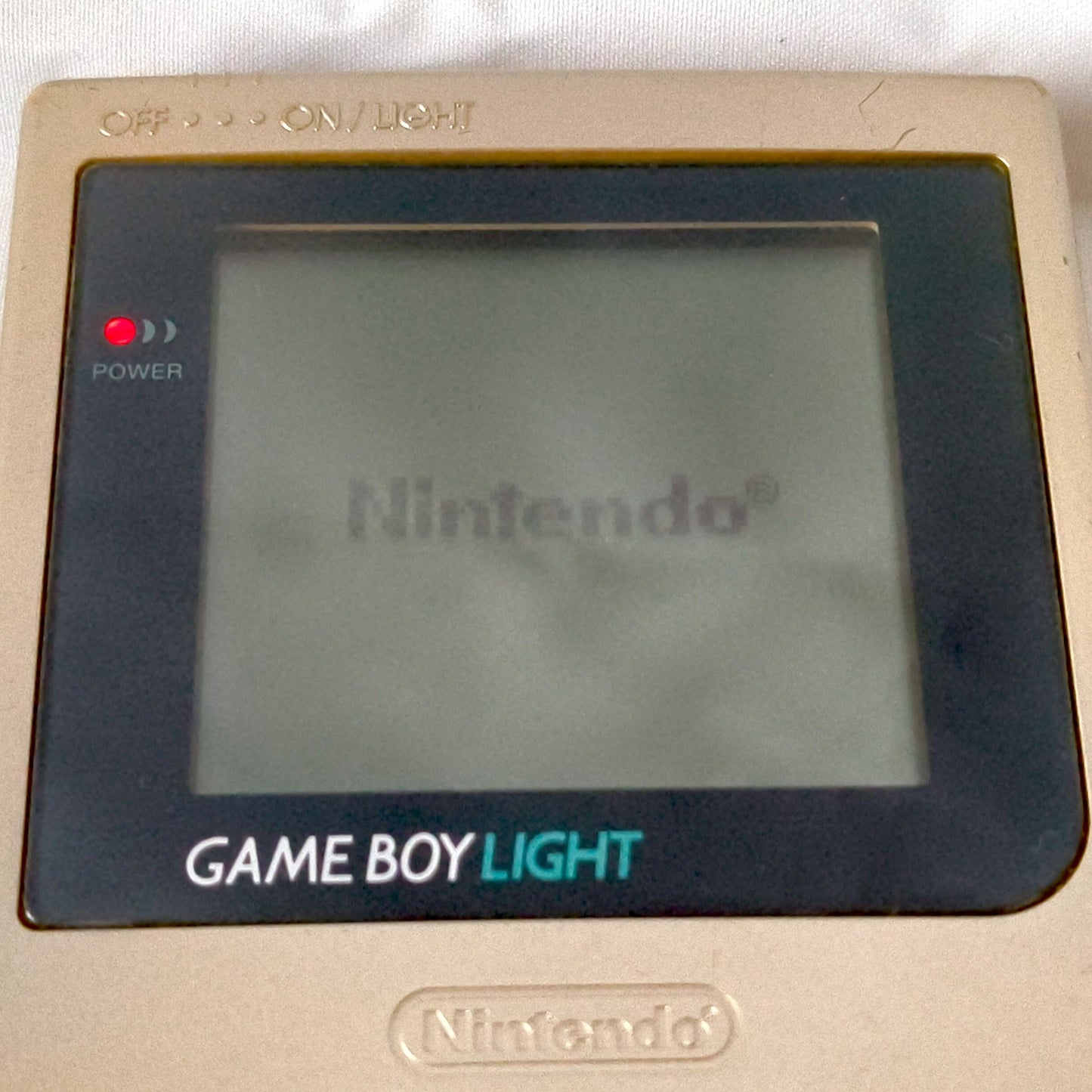 Used, Nintendo Gameboy Light Gold color console MGB-101 w/Game, Working-h0518-
