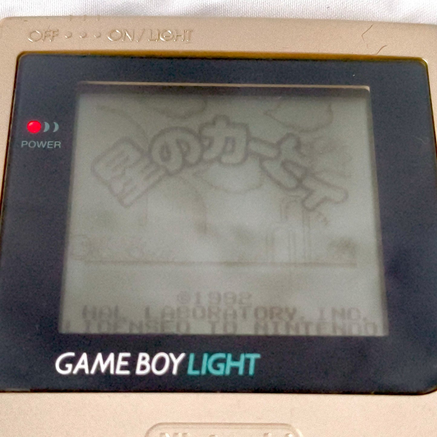 Used, Nintendo Gameboy Light Gold color console MGB-101 w/Game, Working-h0518-