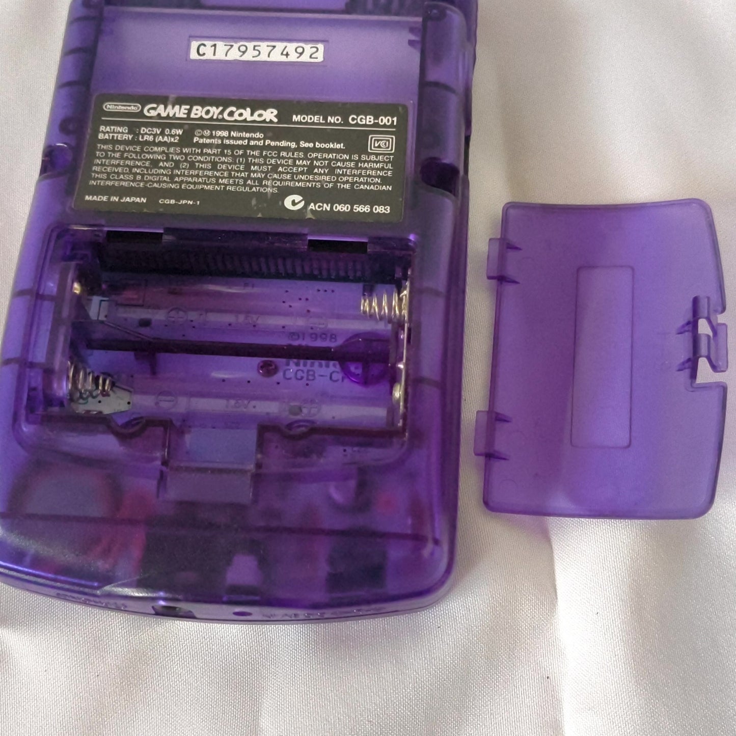 Nintendo Gameboy Color Toys “R” Us Midnight blue console set, Working-h0518-