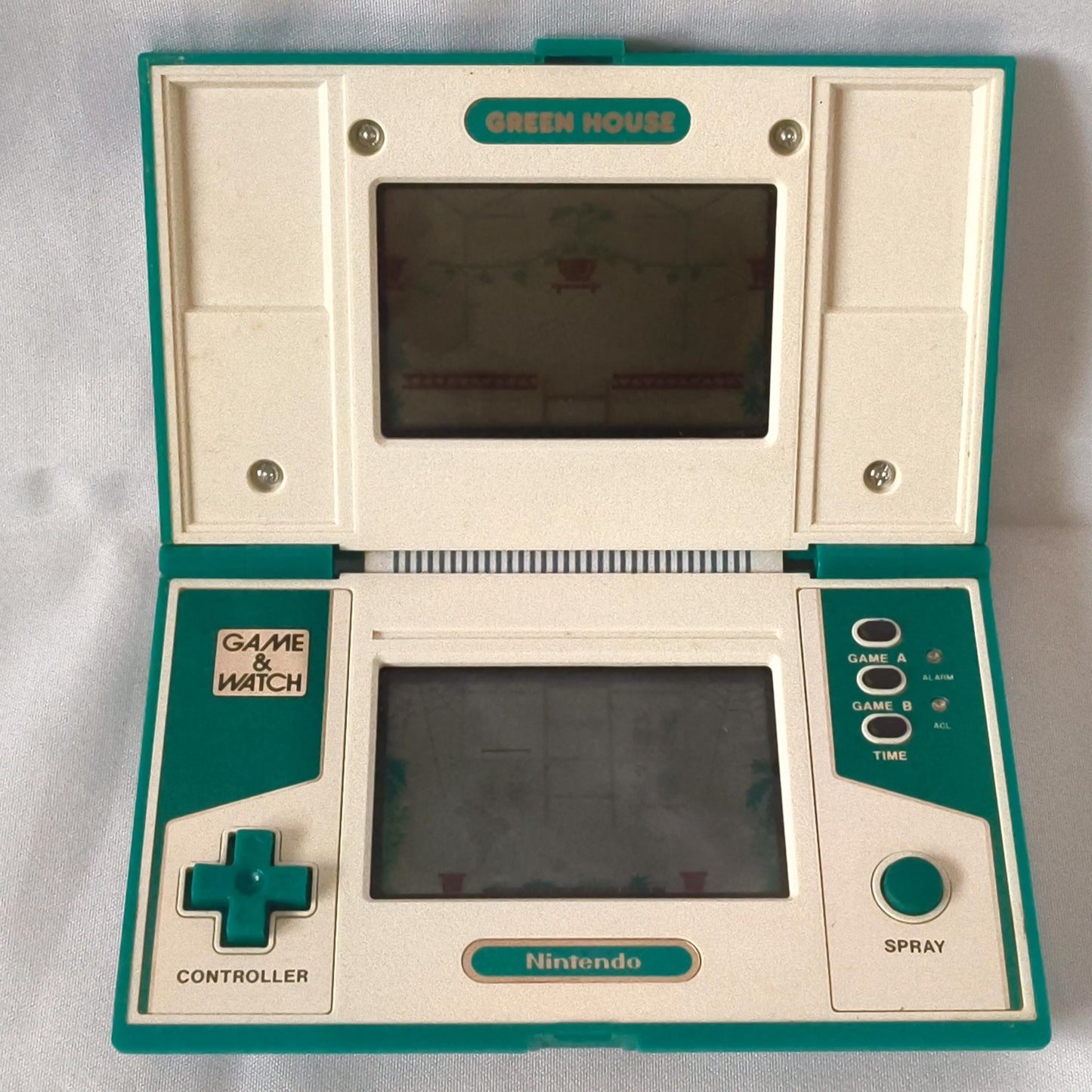 Used Nintendo Game & Watch GREEN HOUSE Multi Screen concole, working-h0518-