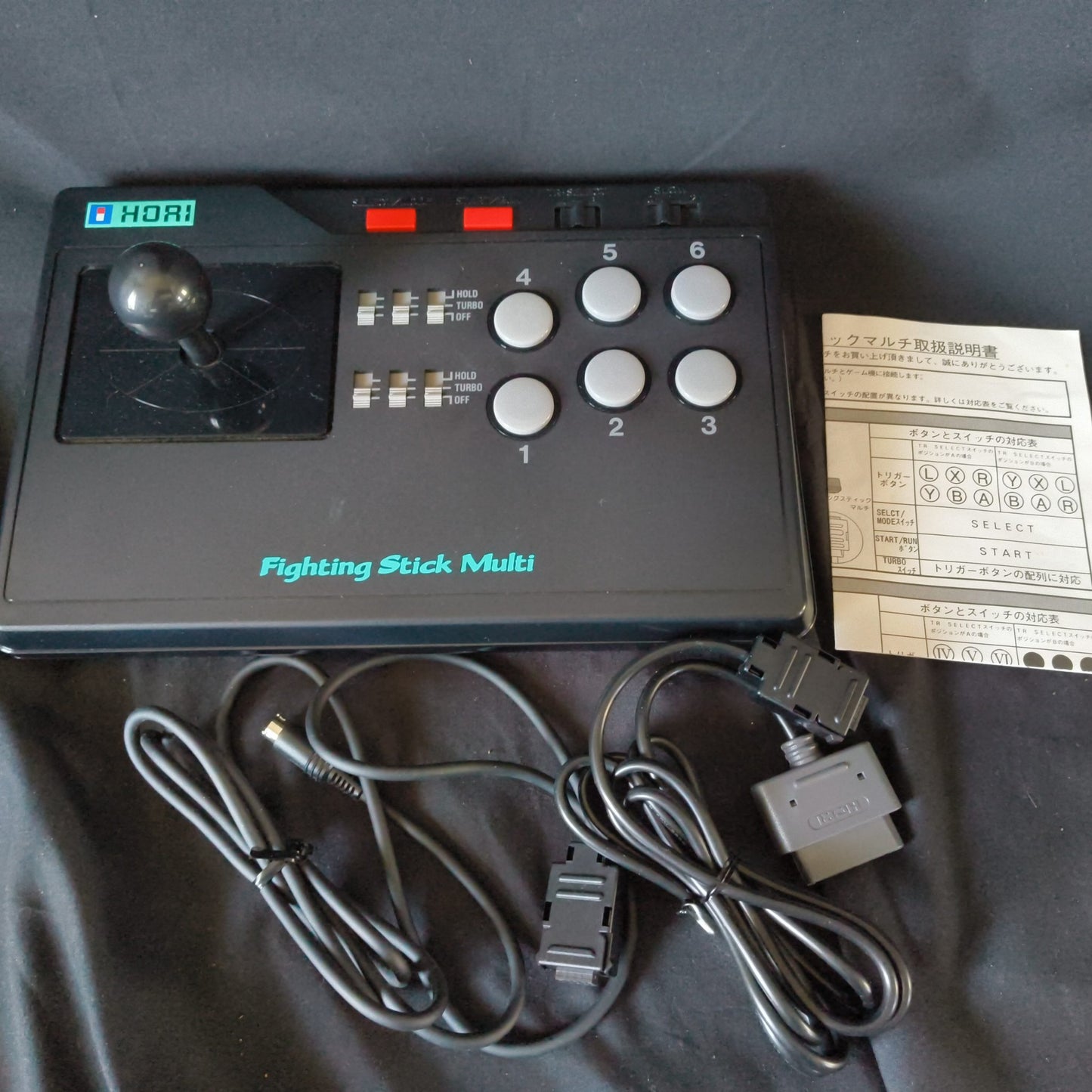 Hori Arcade Fighting Stick Multi for SNES, PC Engine, Megadrive, Working-h0604-