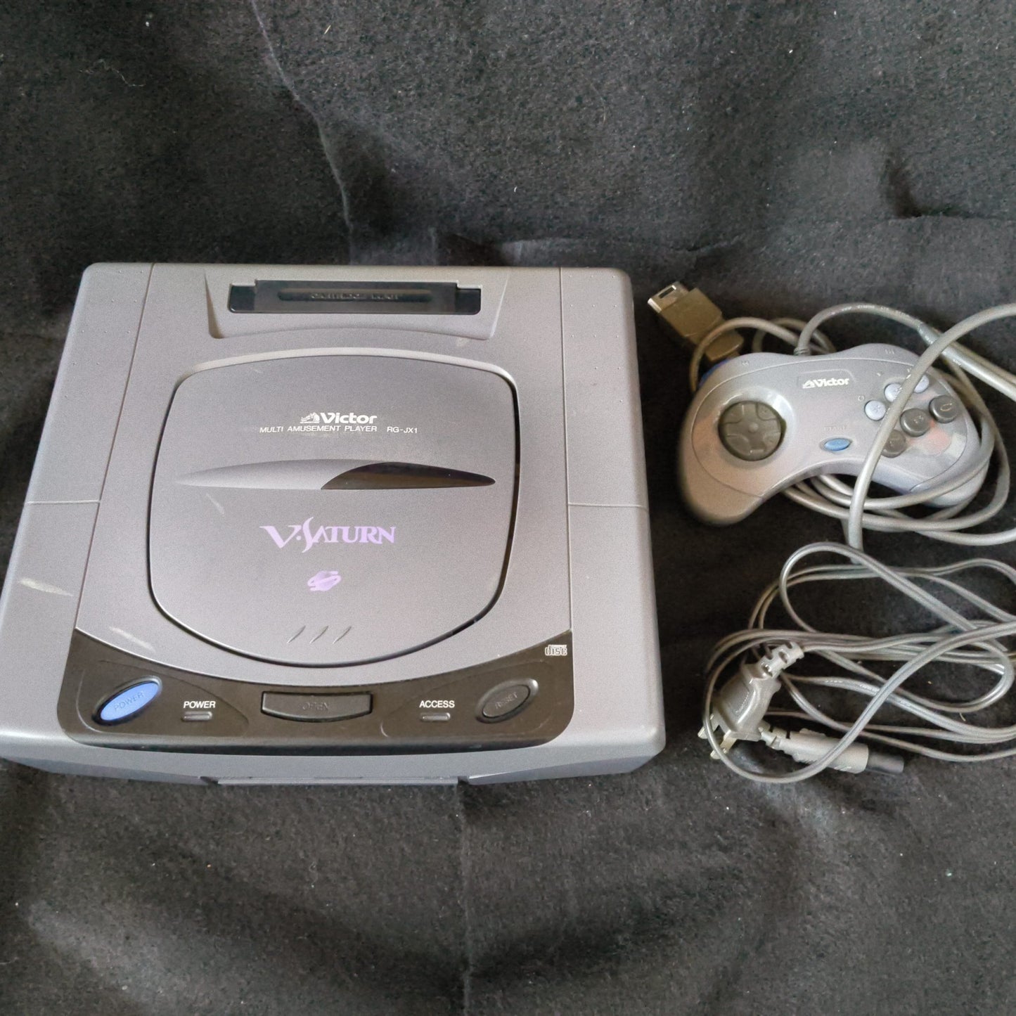 Used, VICTOR V SATURN Console RG-JX1,w/Pad, Power Cable set, Working Japan-h0605