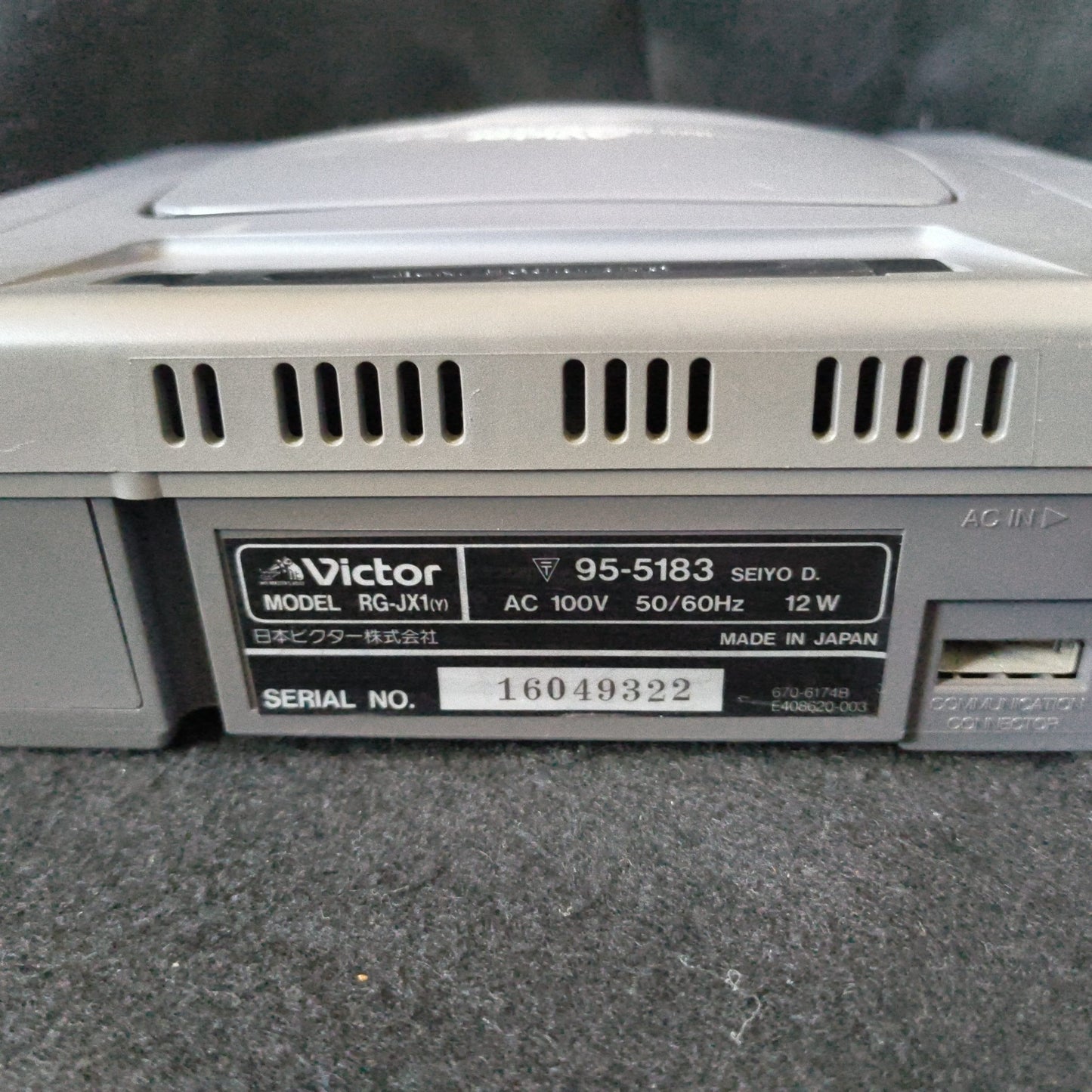 Used, VICTOR V SATURN Console RG-JX1,w/Pad, Power Cable set, Working Japan-h0605