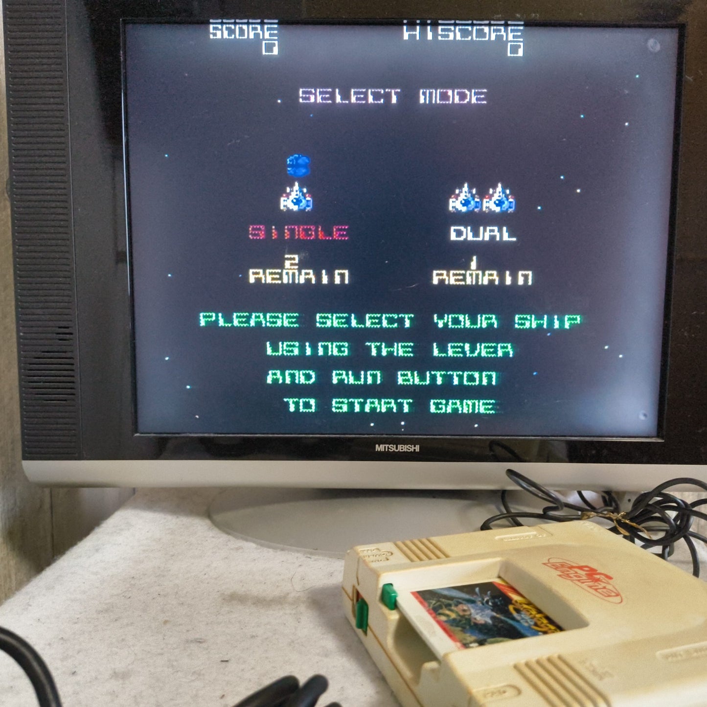 NEC PC Engine white Console (TurboGrafx-16), pad, PSU, Game set, Working-h0610-