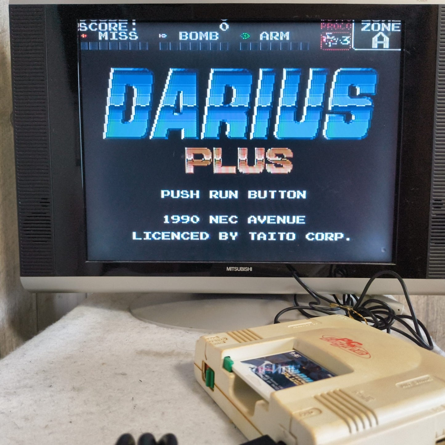 DARIUS PLUS NEC PC Engine TurboGrafx-16 PCE game, Working Japan-h0610-