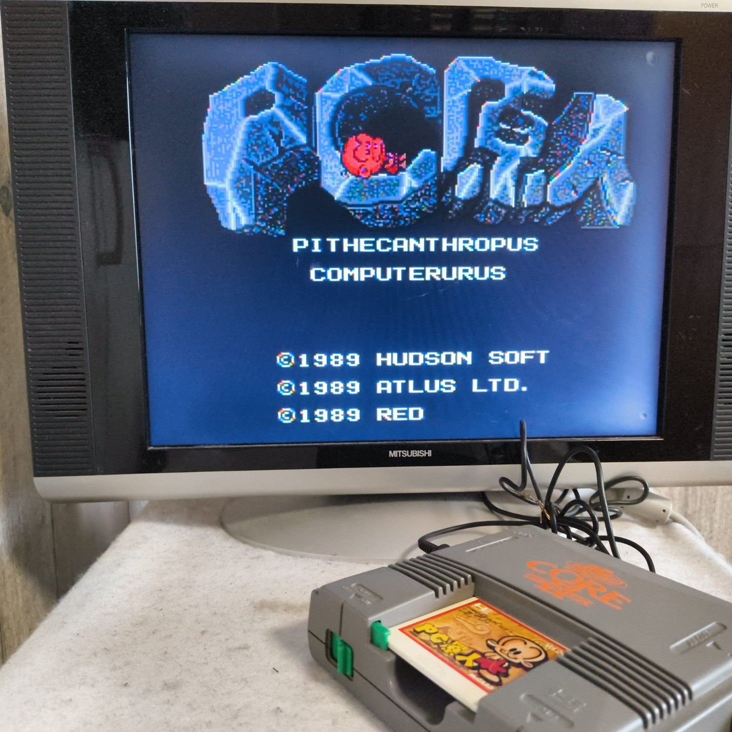 PC GENJIN NEC PC Engine TurboGrafx-16 PCE Hu-card Game, Working Japan-h0610-