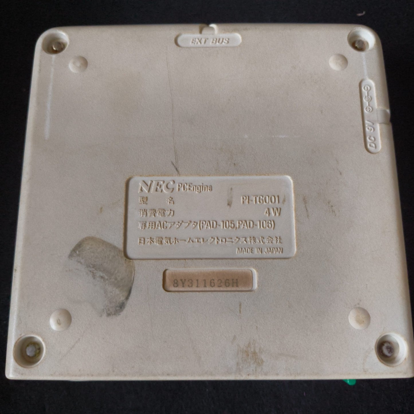 NEC PC Engine white Console (TurboGrafx-16), pad, PSU, Game set, Working-h0610-