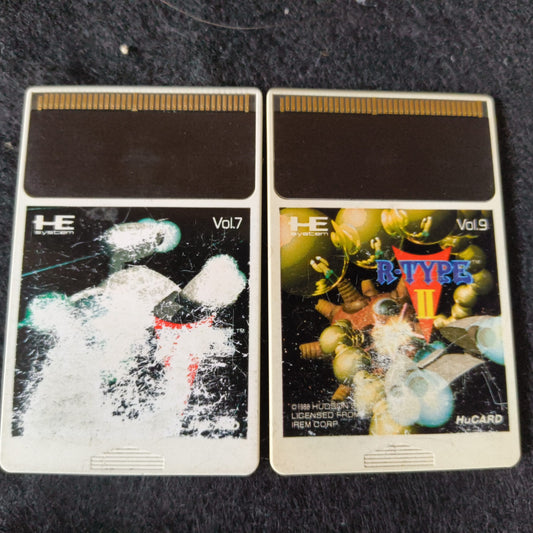 R-TYPE Part1 and Part2 set NEC PC Engine TurboGrafx-16 PCE games, Working-h0610-