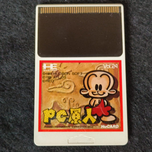 PC GENJIN NEC PC Engine TurboGrafx-16 PCE Hu-card Game, Working Japan-h0610-