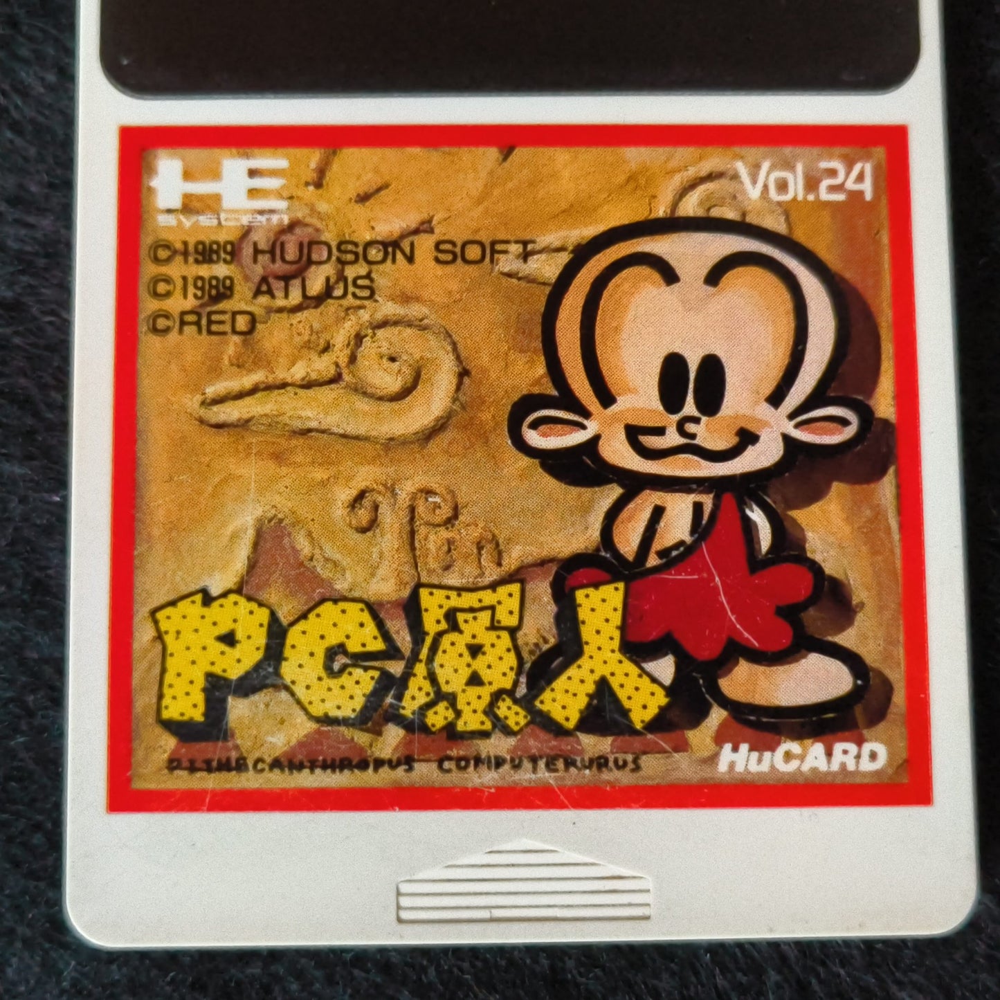 PC GENJIN NEC PC Engine TurboGrafx-16 PCE Hu-card Game, Working Japan-h0610-