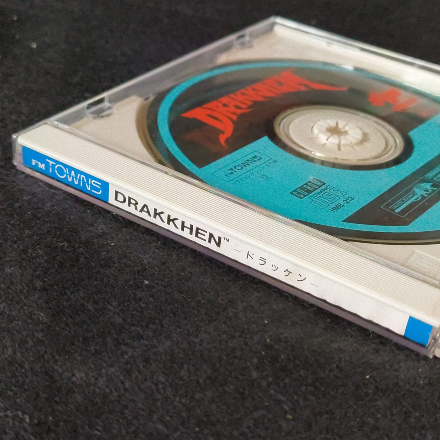 Drakkhen Fujitsu FM TOWNS Game Disk, Manual, Box set, Working-h0613-