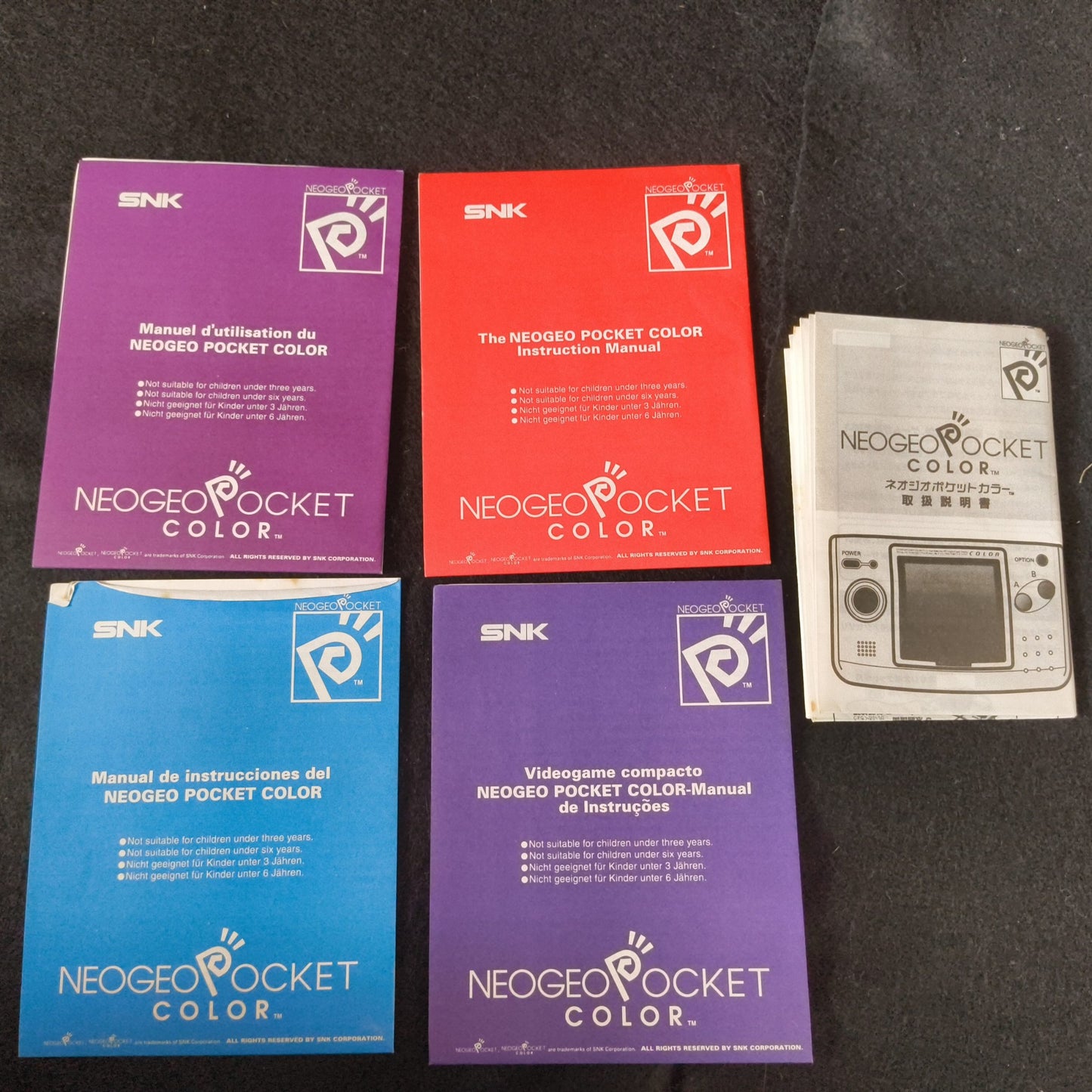 JUNK, For Parts, SNK NEOGEO POCKET Color Camouflage Blue Console W/Box-h0621-