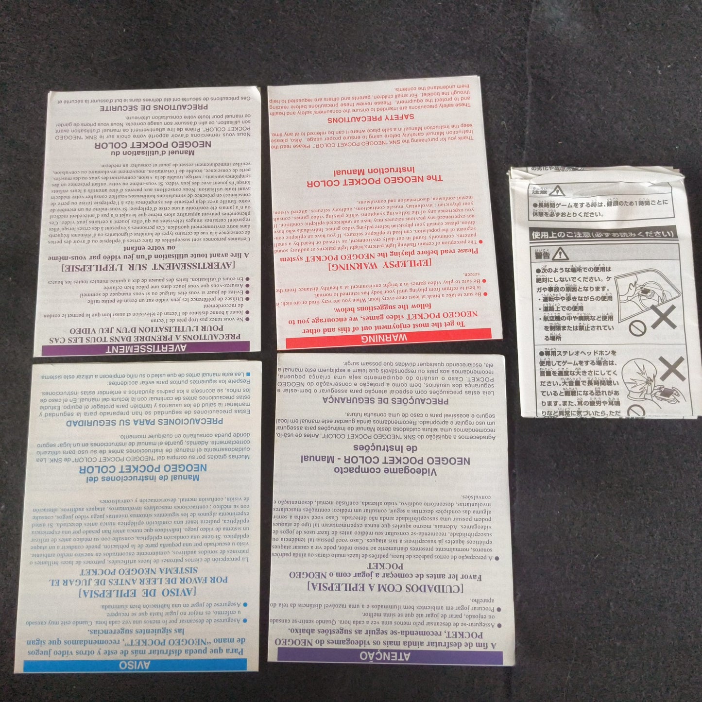 JUNK, For Parts, SNK NEOGEO POCKET Color Camouflage Blue Console W/Box-h0621-