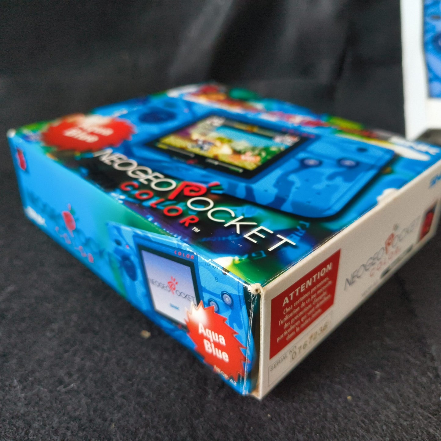 JUNK, For Parts, SNK NEOGEO POCKET Color Camouflage Blue Console W/Box-h0621-