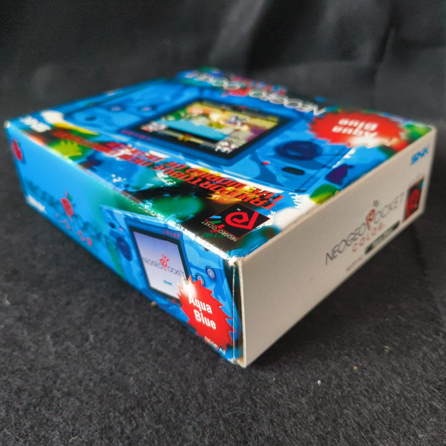 JUNK, For Parts, SNK NEOGEO POCKET Color Camouflage Blue Console W/Box-h0621-