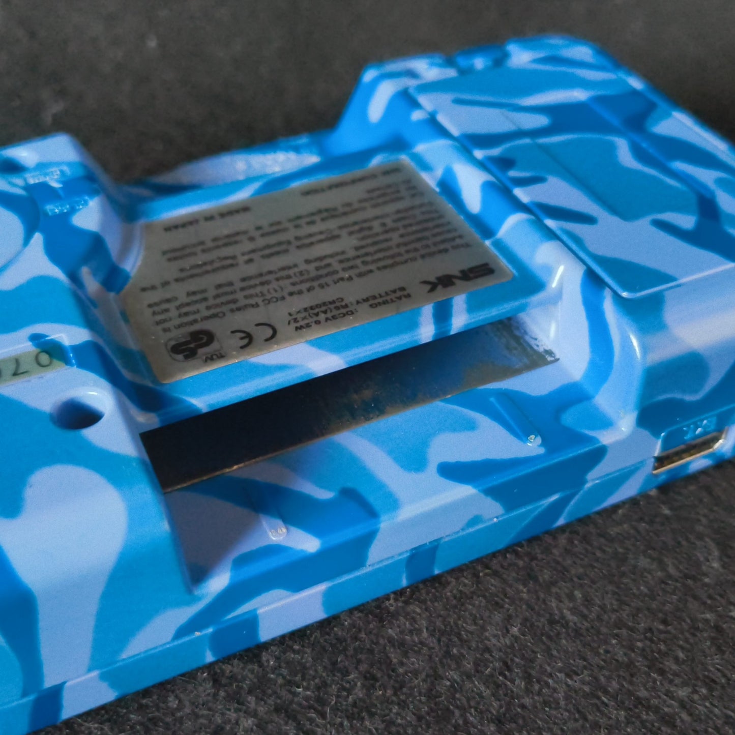 JUNK, For Parts, SNK NEOGEO POCKET Color Camouflage Blue Console W/Box-h0621-
