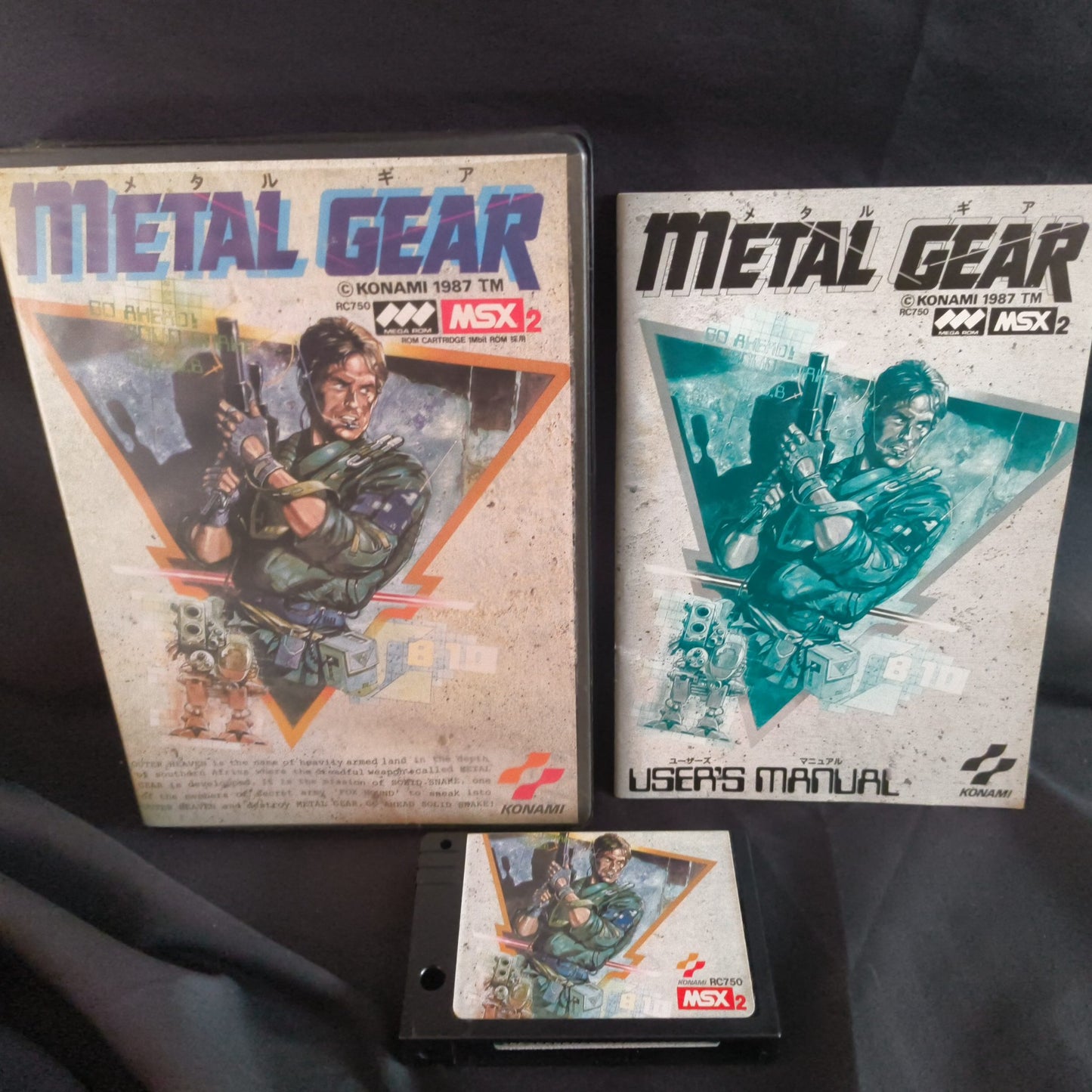Metal Gear MSX/MSX2 Game Cartridge, Manual and Boxed set, Working Japan-h0702-