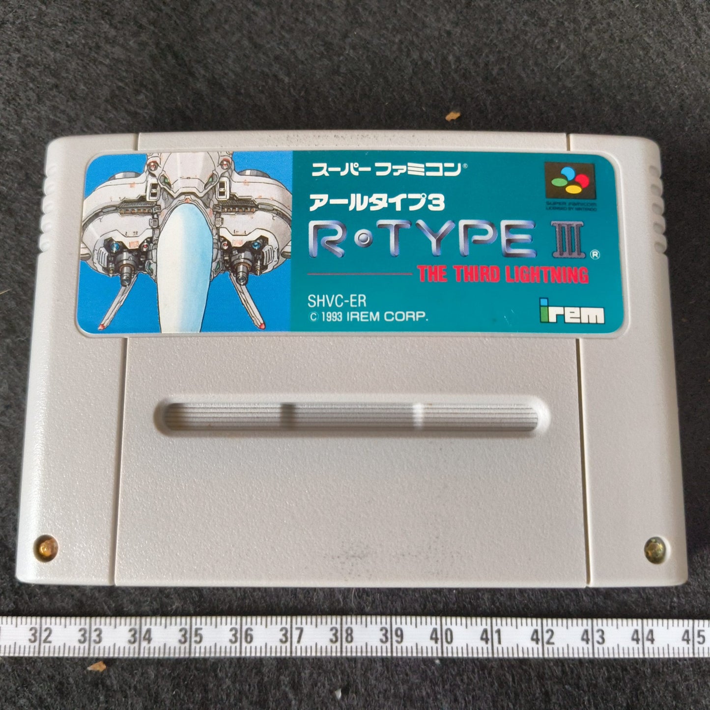 R-TYPE3 The Third Lightning Super Famicom SFC Cartridge,Manual,Boxed set-h0702-1