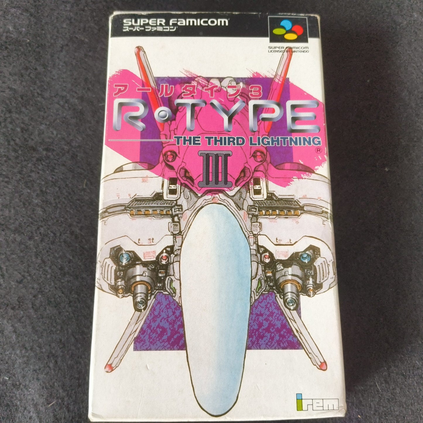 R-TYPE3 The Third Lightning Super Famicom SFC Cartridge,Manual,Boxed set-h0702-1