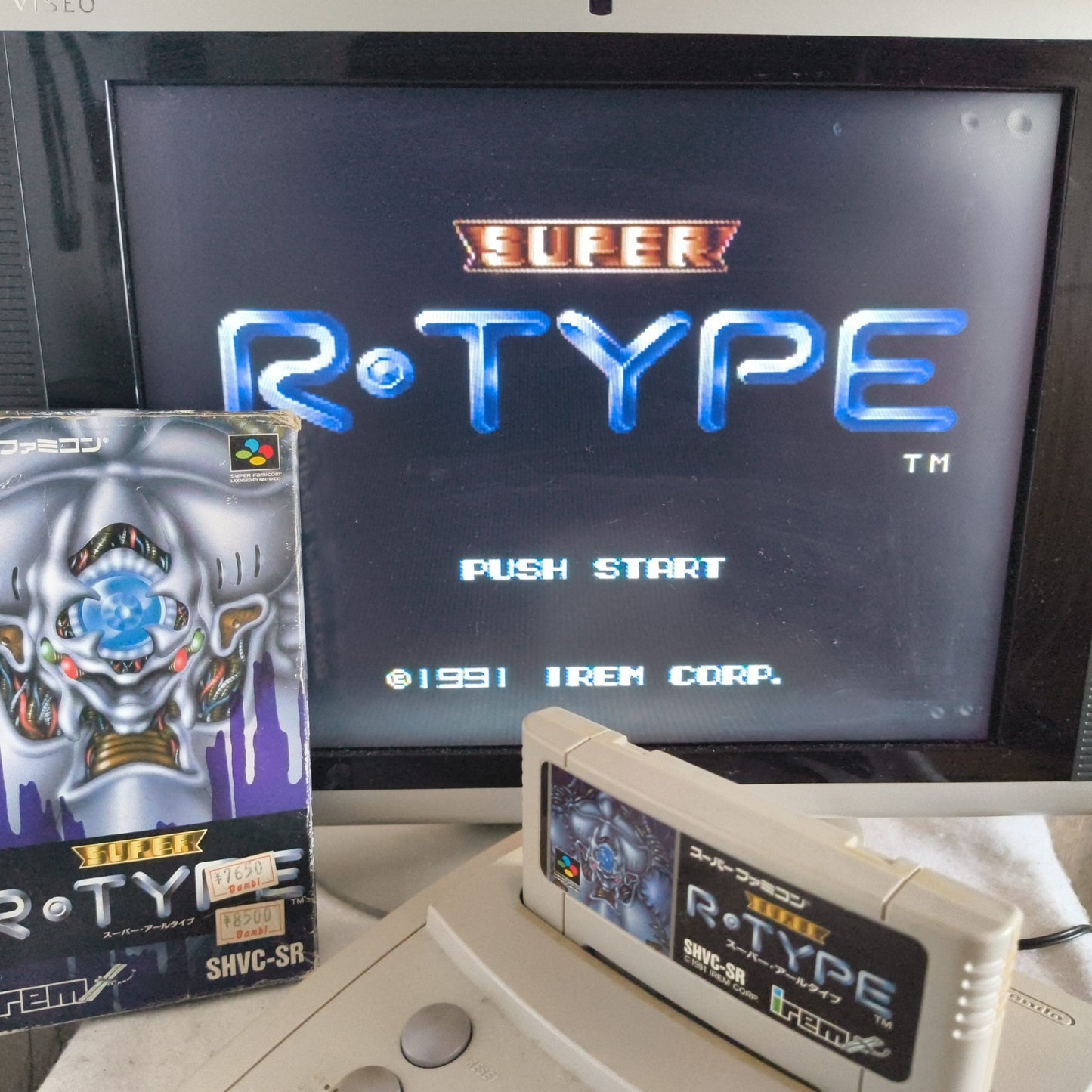 Super R-TYPE Super Famicom SFC Cartridge,W/Manual, Boxed set, Working-h0703-2