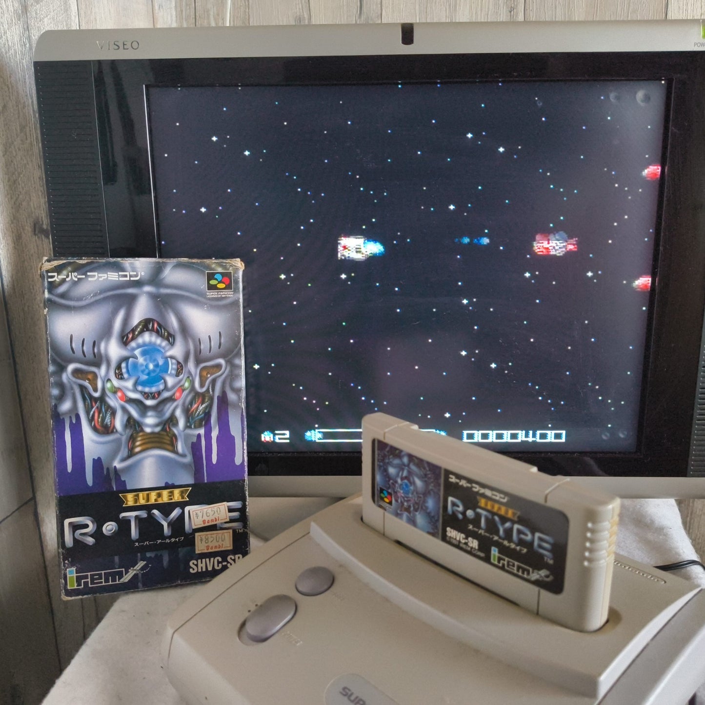 Super R-TYPE Super Famicom SFC Cartridge,W/Manual, Boxed set, Working-h0703-2