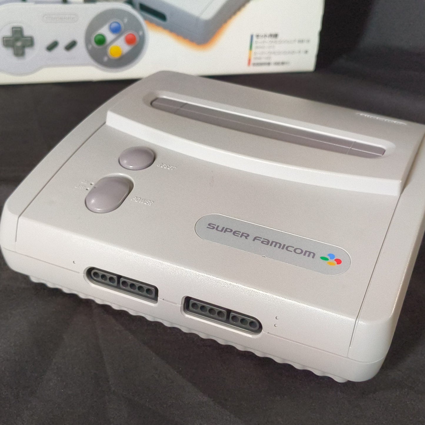 Nintendo Super Famicom Jr. (SNES) Console, Pad, AV cable, W/Boxed /Working-h0710