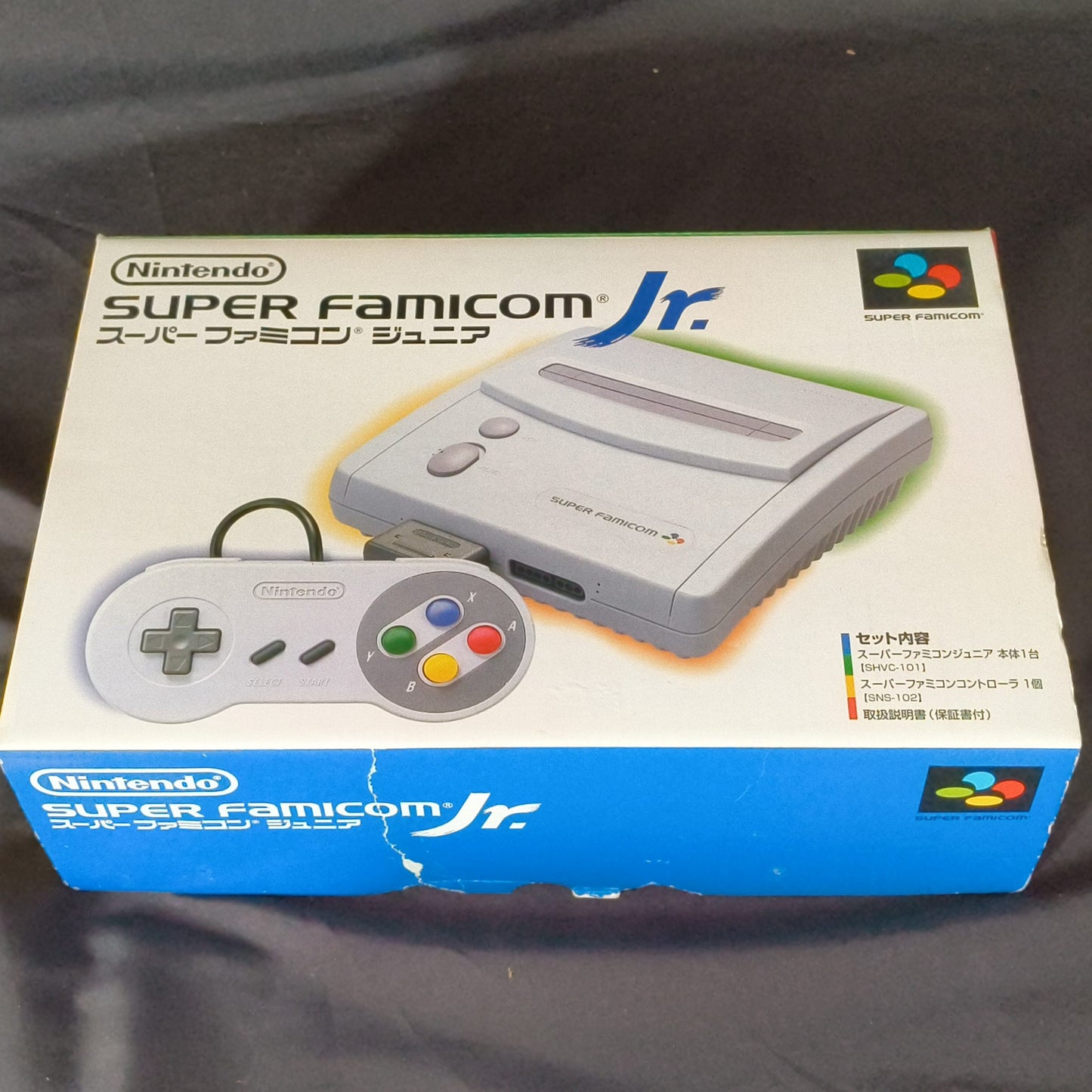 Nintendo Super Famicom Jr. (SNES) Console, Pad, AV cable, W/Boxed /Working-h0710