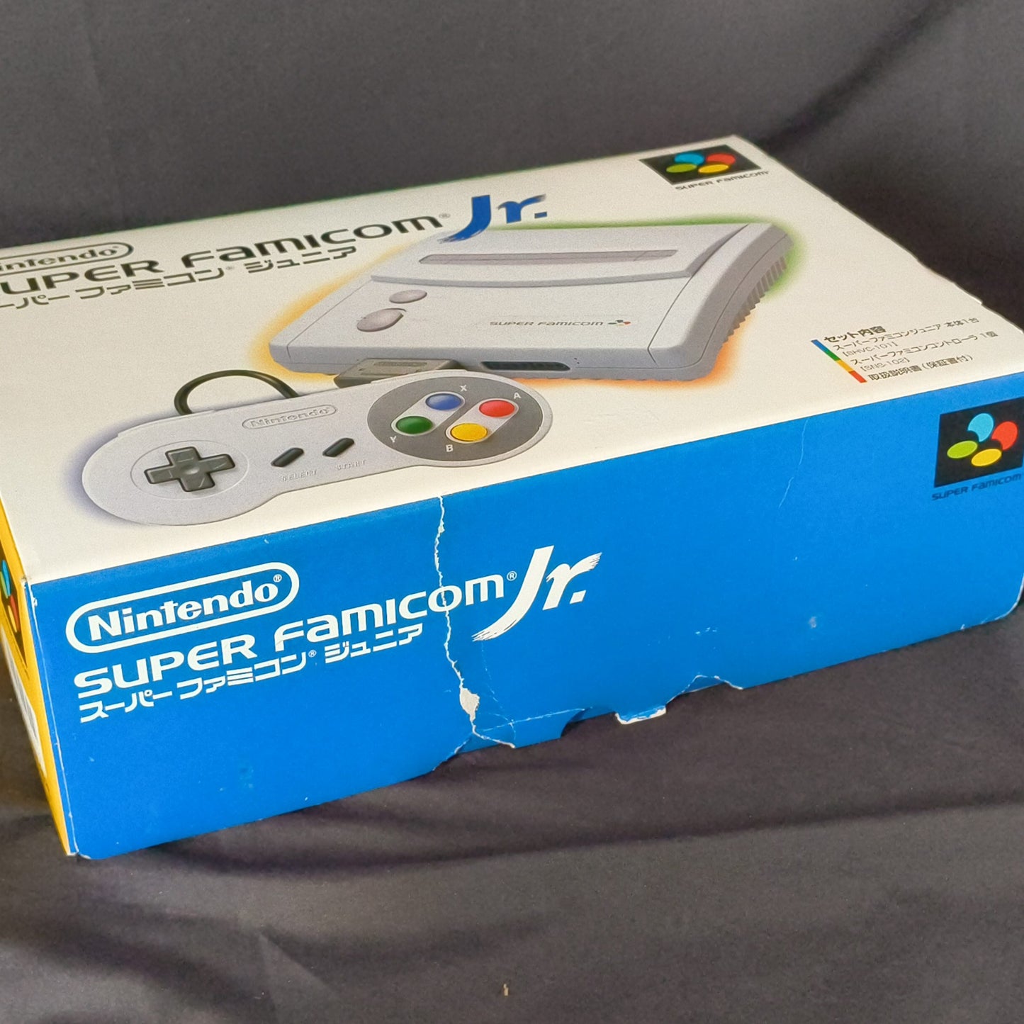 Nintendo Super Famicom Jr. (SNES) Console, Pad, AV cable, W/Boxed /Working-h0710