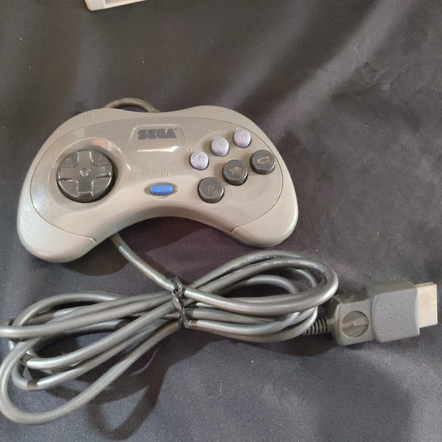 SEGA Saturn Gray color Console HST-0004,Pad,Power Cable Boxed set, Working-h0710