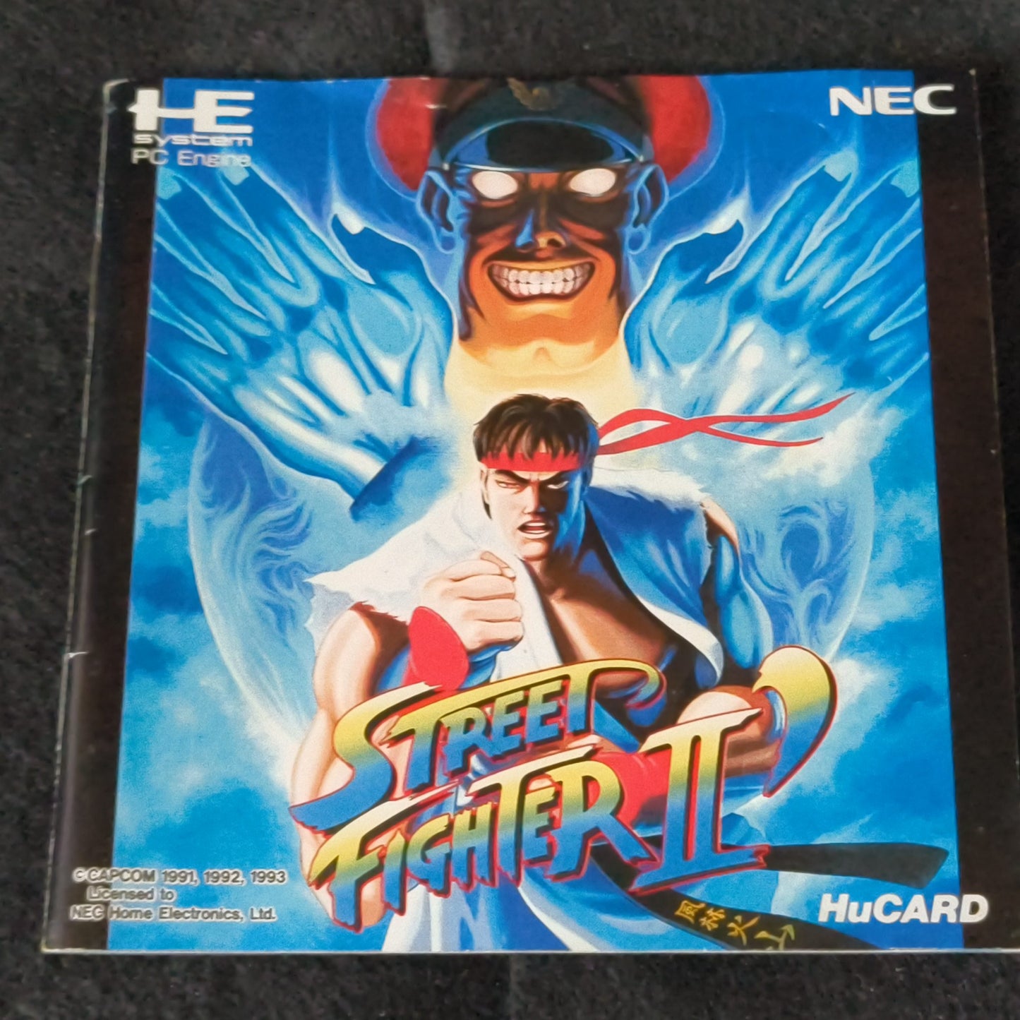 Street Fighter 2 Dash NEC PC Engine TurboGrafx-16 PCE Hu-Card, Maual, Case-h0711