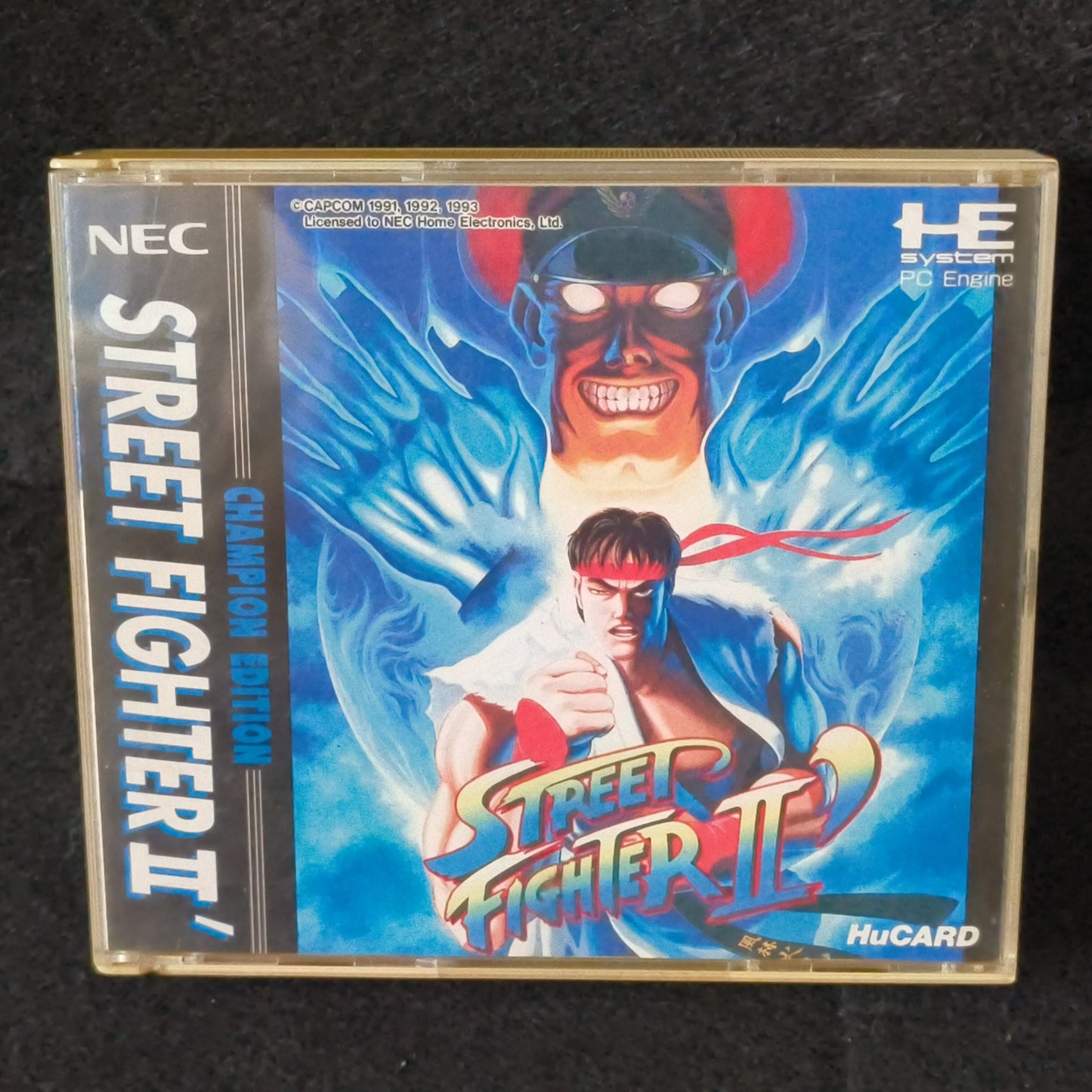 Street Fighter 2 Dash NEC PC Engine TurboGrafx-16 PCE Hu-Card, Maual, Case-h0711