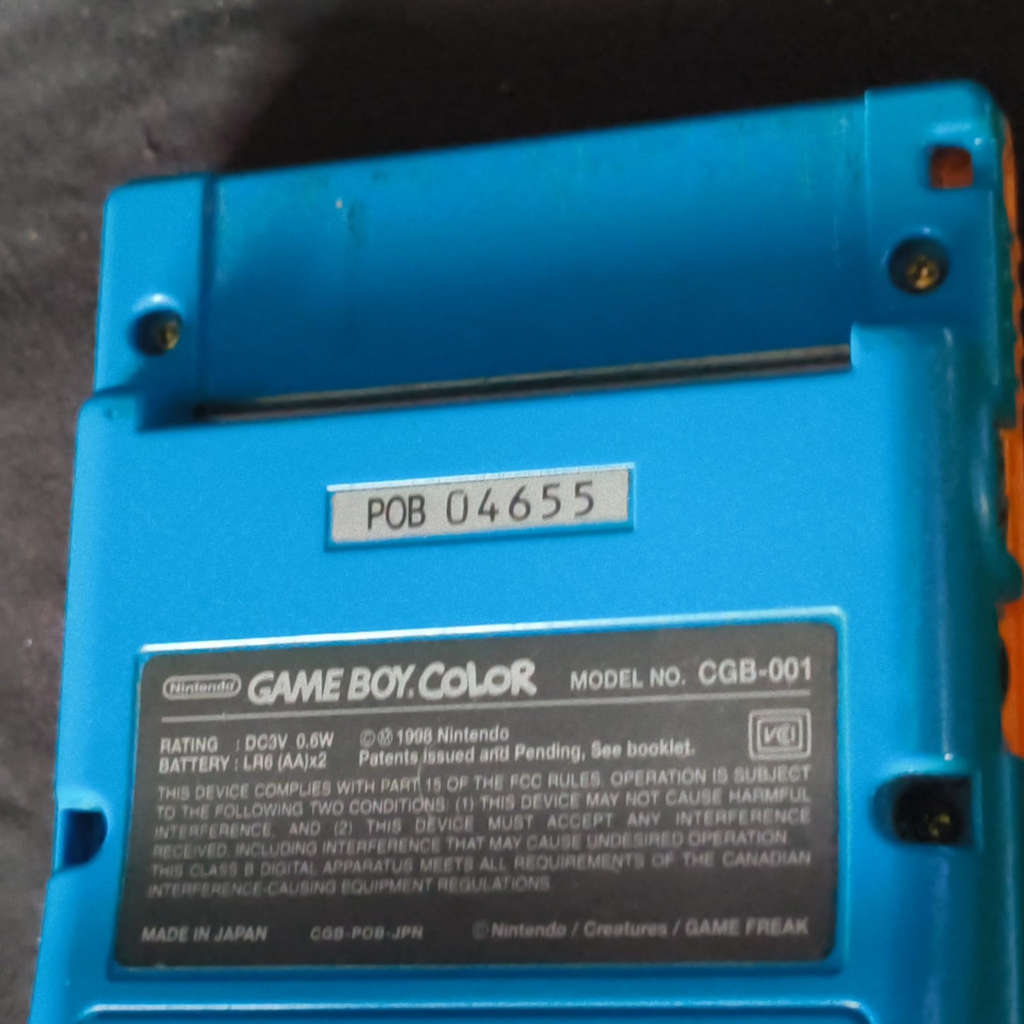 Nintendo Gameboy Color Pokemon Limited edition Orange color console -h0717-