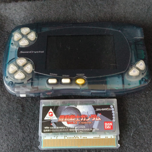 Defective Wonder Swan Crystal Clear Black BANDAI WSC Handheld Console-h0722-